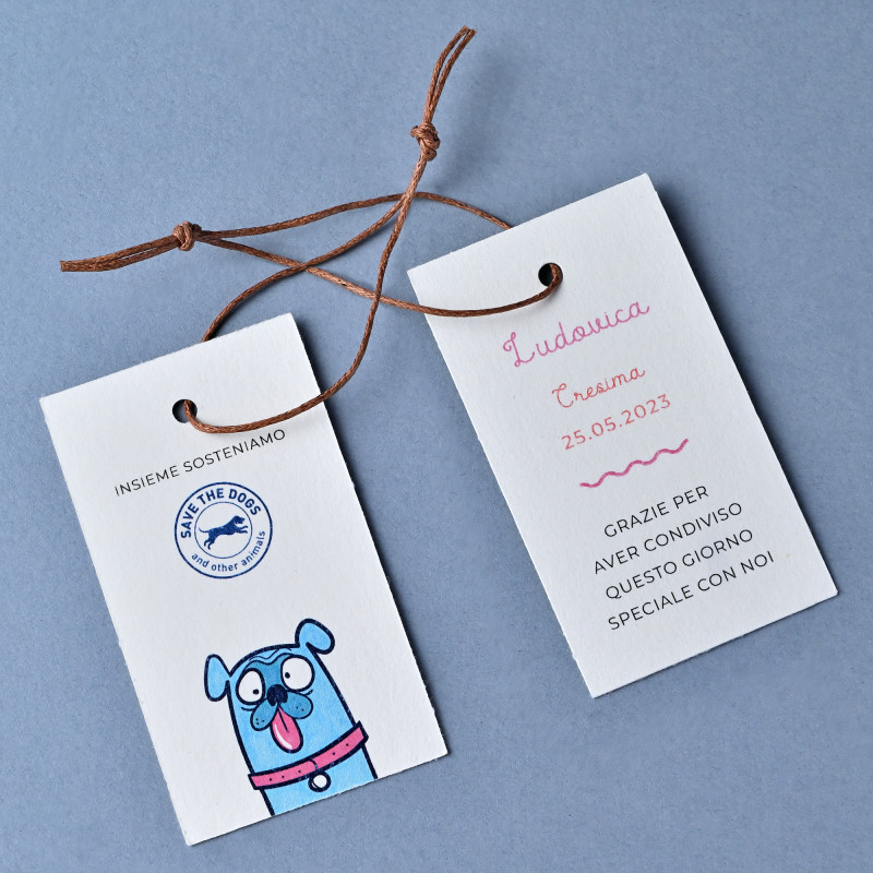 Biglietto Tag - Azzurro