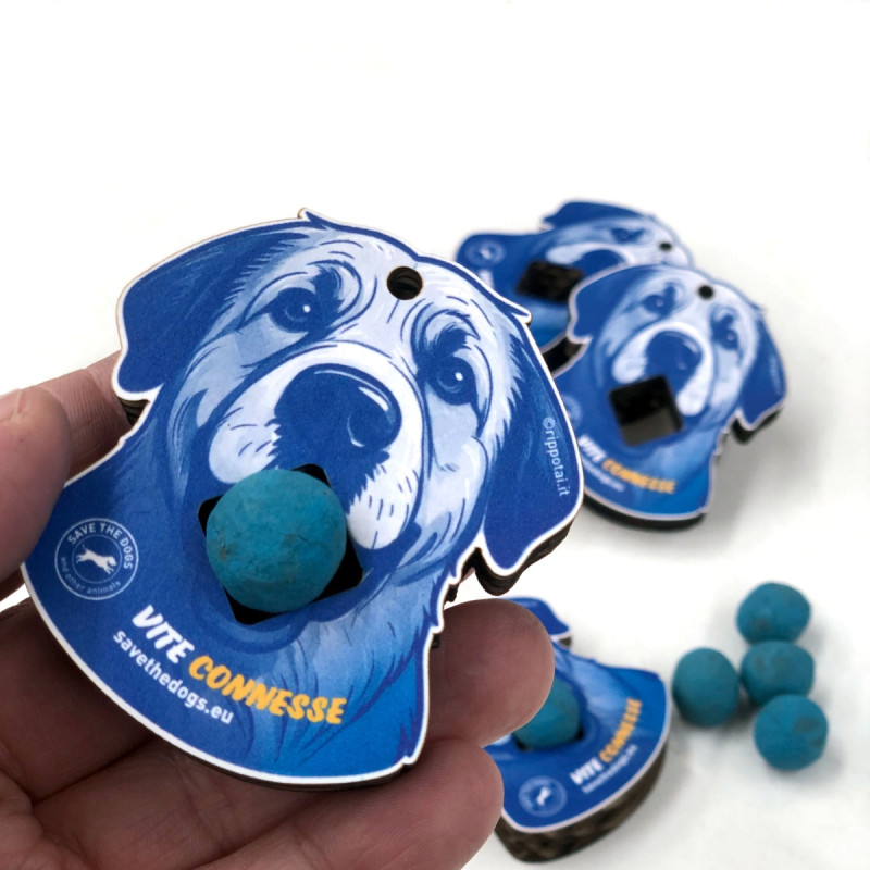 Portachiavi solidale con bomba di semi