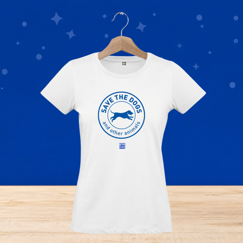 T-Shirt Bianca Donna - Save the Dogs