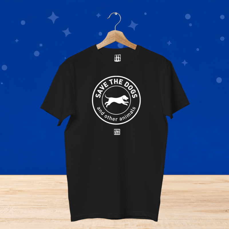 T-Shirt Nera Unisex - Save the Dogs
